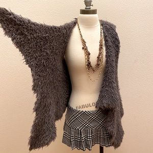 Kensie dark grey open front vest sz S